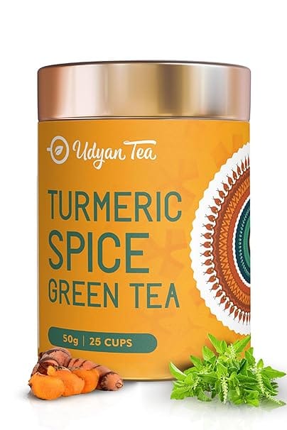 Udyan Tea Turmeric Spice Green Tea for Belly Fat Loss and Detox
