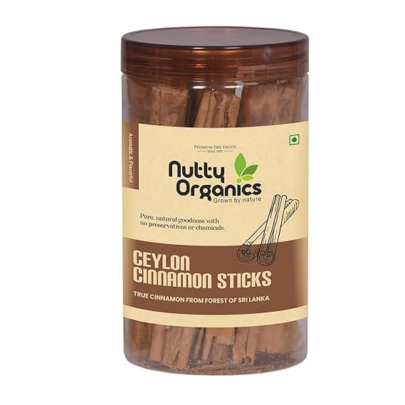 Nutty Organics Ceylon Cinnamon Sticks for Belly Fat Loss and Weight Management