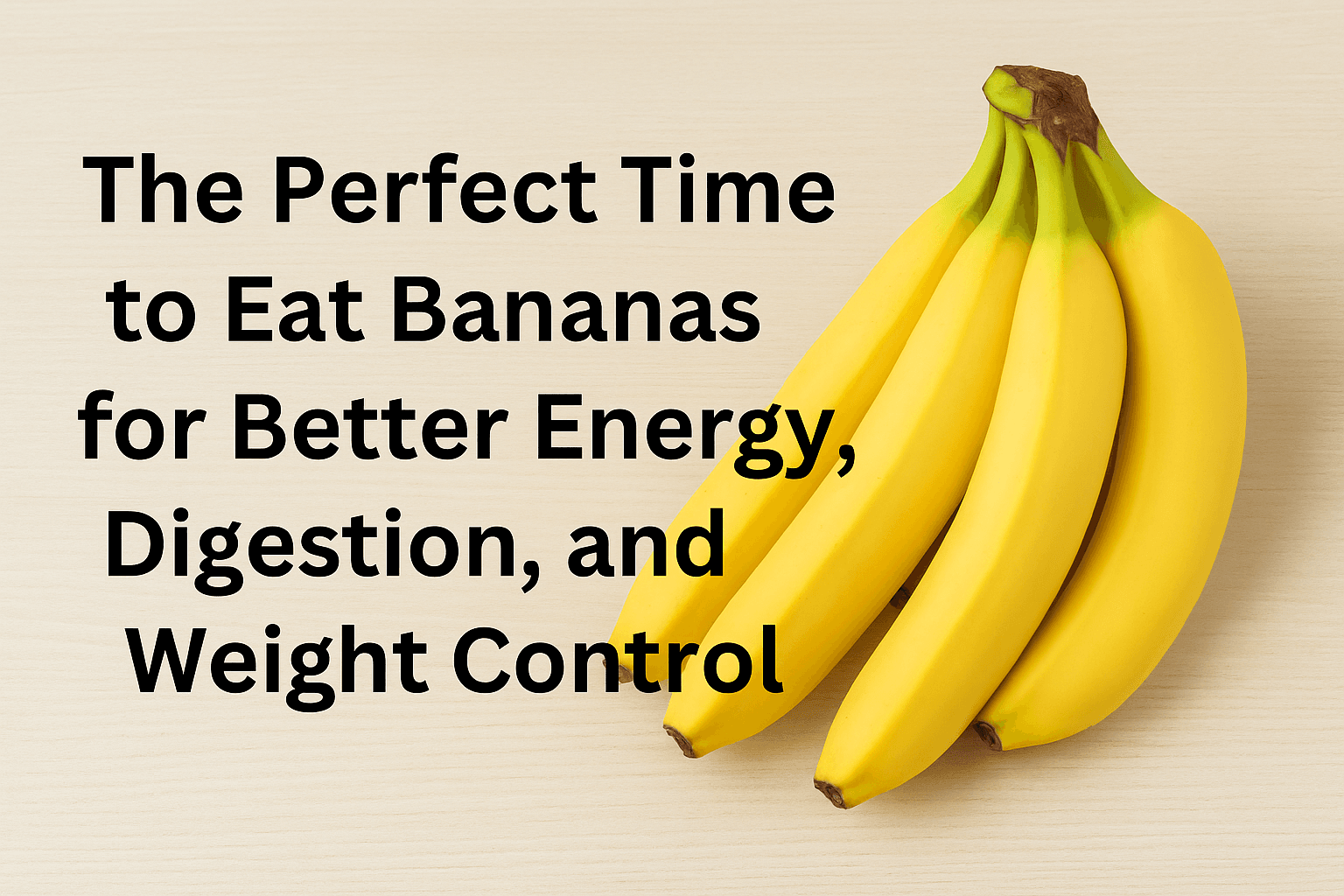 The Perfect Time to Eat Bananas for Better Energy, Digestion, and Weight Control