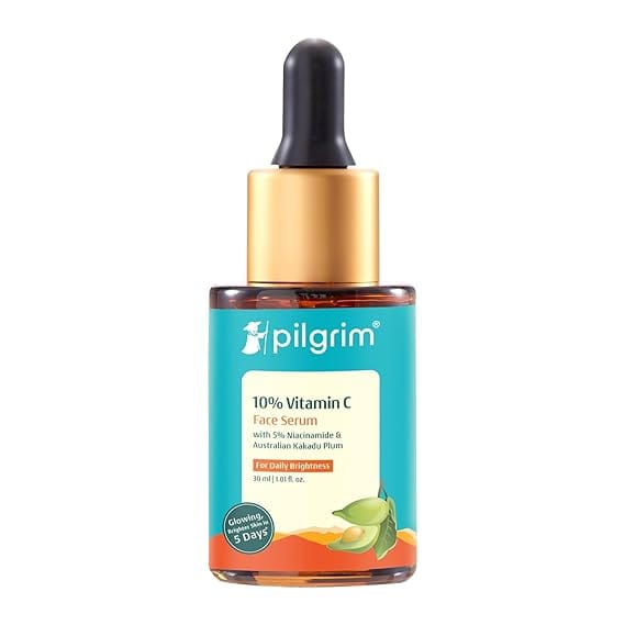 Pilgrim 10% Vitamin C Face Serum — Brightening and Sun Tan Removal Serum with Niacinamide and Kakadu Plum