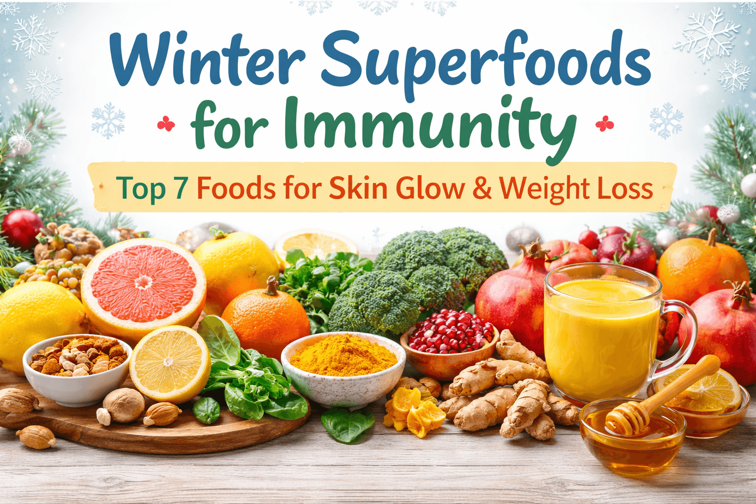 Top 7 Winter Superfoods for Immunity, Skin Glow & Weight Loss