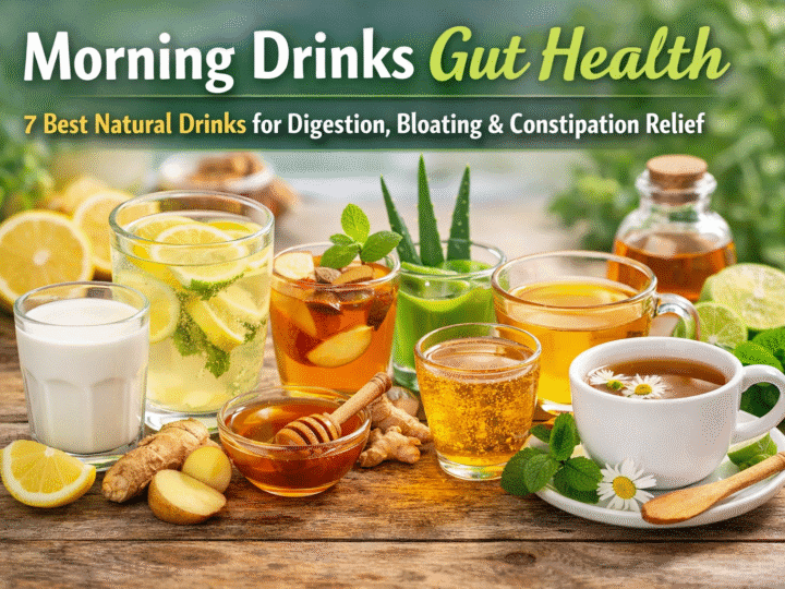 Morning Drinks for Gut Health: 7 Best Natural Drinks for Digestion, Bloating & Constipation Relief
