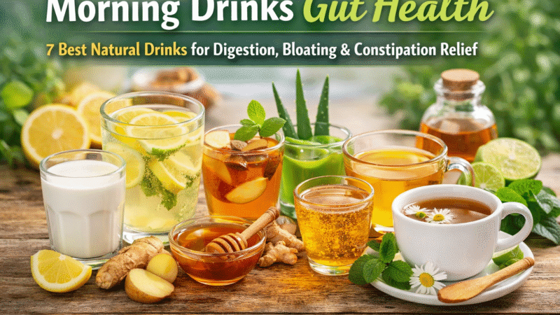 Morning Drinks for Gut Health: 7 Best Natural Drinks for Digestion, Bloating & Constipation Relief