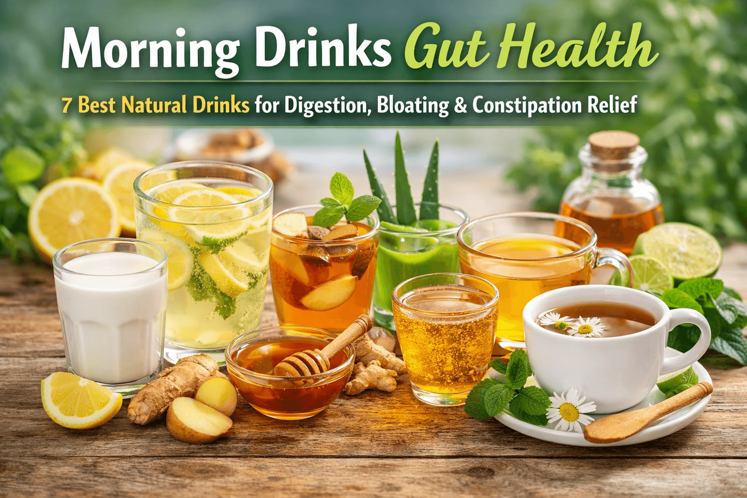Morning Drinks for Gut Health: 7 Best Natural Drinks for Digestion, Bloating & Constipation Relief