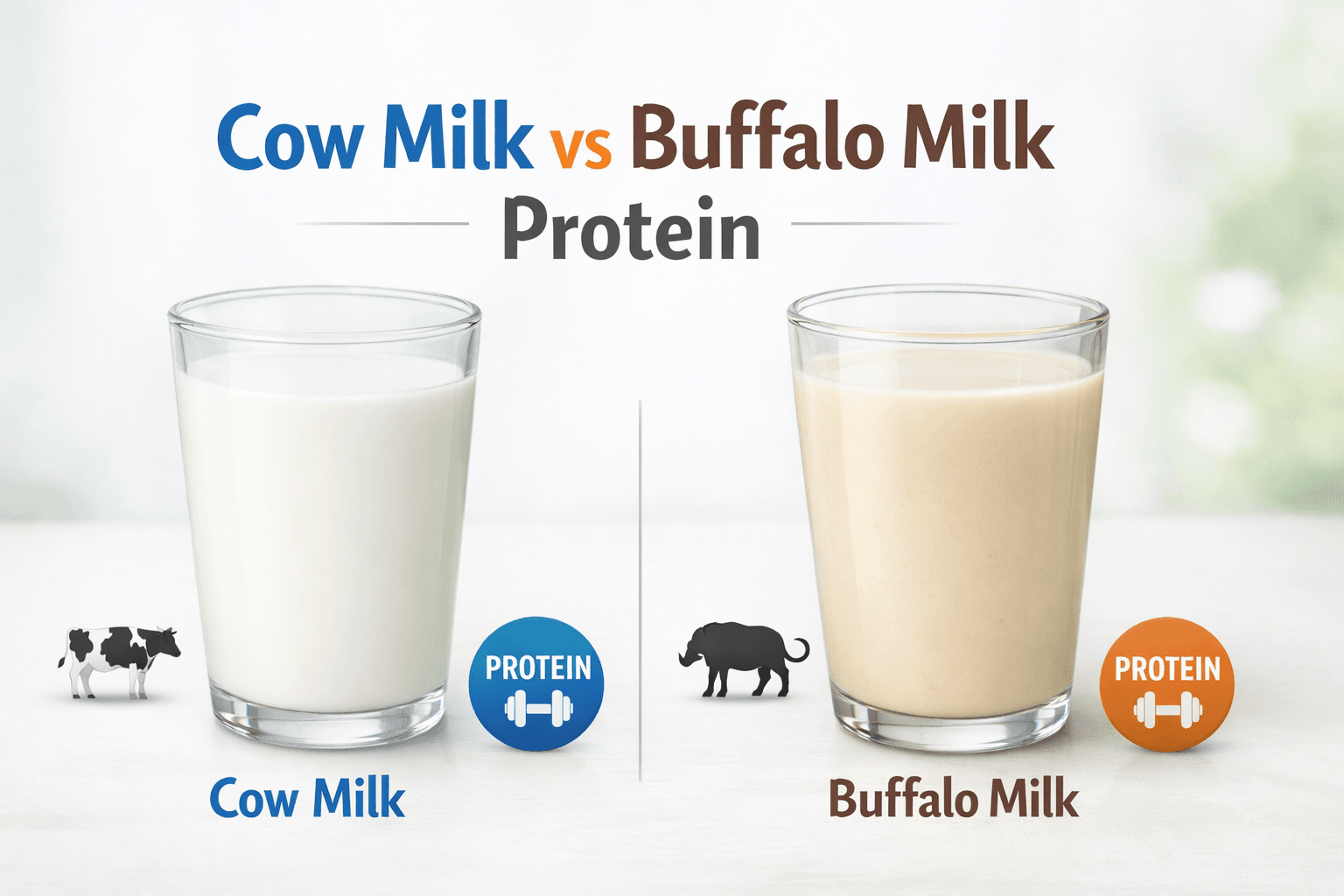 Cow Milk vs Buffalo Milk: Which One Has More Protein?