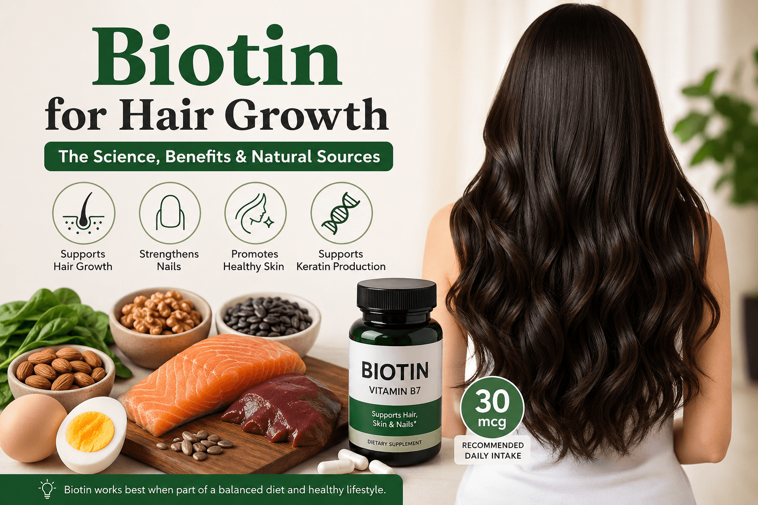 Biotin for Hair Growth: Benefits, Evidence & What Science Says