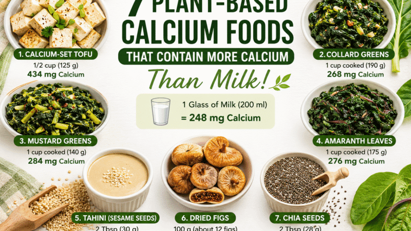 7 Plant-Based Foods That Contain More Calcium Than Milk